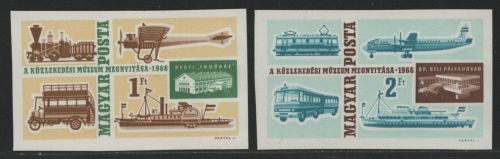 Ungarn 1966 - Mi-Nr. 2220-2221 B ** - MNH - Transport