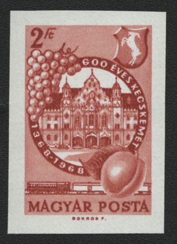 Ungarn 1968 - Mi-Nr. 2397 B ** - MNH - Stadt Kecskemét