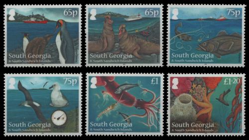 Süd-Georgien 2012 - Mi-Nr. 574-579 ** - MNH - Wildtiere / Wild animals