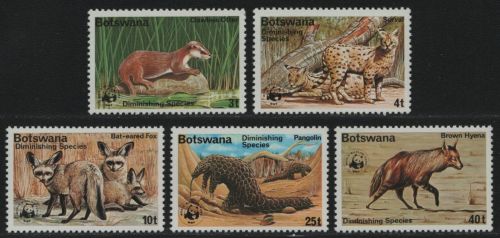 Botswana 1977 - Mi-Nr. 182-186 ** - MNH - Wildtiere / Wild Animals - WWF (II)