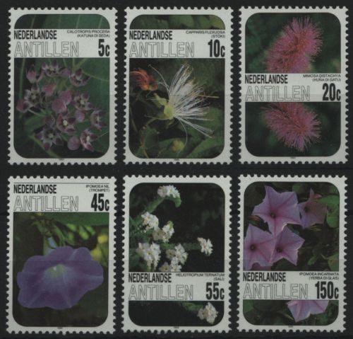 Niederländische Antillen 1985 - Mi-Nr. 569-574 ** - MNH - Blumen / Flowers