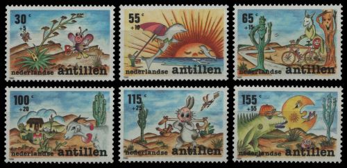 Niederländische Antillen 1990 - Mi-Nr. 700-705 ** - MNH - Jugendzeichnungen