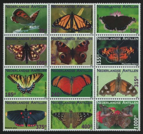 Niederländische Antillen 2009 - Mi-Nr. 1727-1738 ** - MNH - Schmetterling