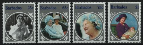 Barbados 1985 - Mi-Nr. 633-636 ** - MNH - 85. Geburtstag der Queen Mum