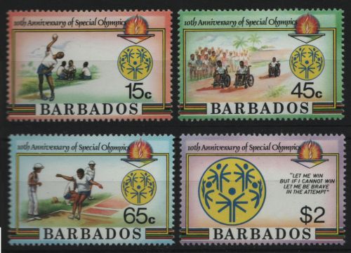 Barbados 1987 - Mi-Nr. 670-673 ** - MNH - Olympia für geistig Behinderte