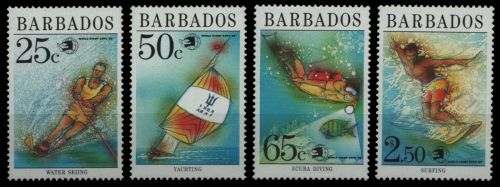 Barbados 1989 - Mi-Nr. 743-746 ** - MNH - Wassersport