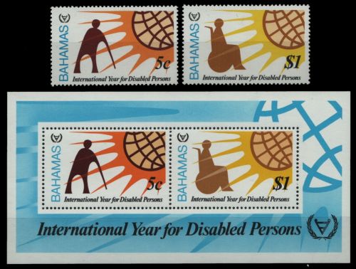 Bahamas 1981 - Mi-Nr. 474-475 & Block 31 ** - MNH - Jahr der Behinderten