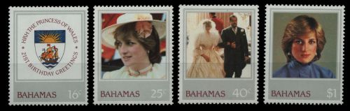 Bahamas 1982 - Mi-Nr. 512-515 ** - MNH - Prinzessin Diana