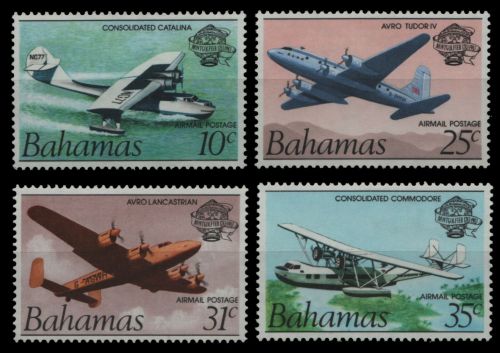 Bahamas 1983 - Mi-Nr. 549-552 ** - MNH - Flugzeuge / Airplanes