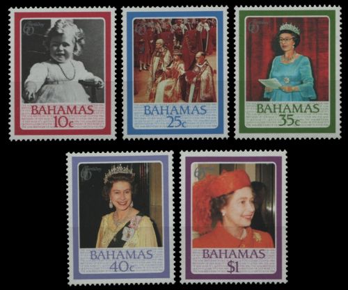 Bahamas 1986 - Mi-Nr. 606-610 ** - MNH - 60. Geburtstag der Queen