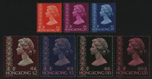 Hongkong 1976 - Mi-Nr. A 317-323 ** - MNH - Freimarken ohne WZ