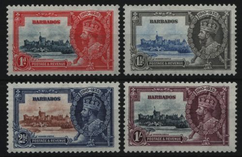 Barbados 1935 - Mi-Nr. 148-151 * - MH - Thronjubiläum - George V