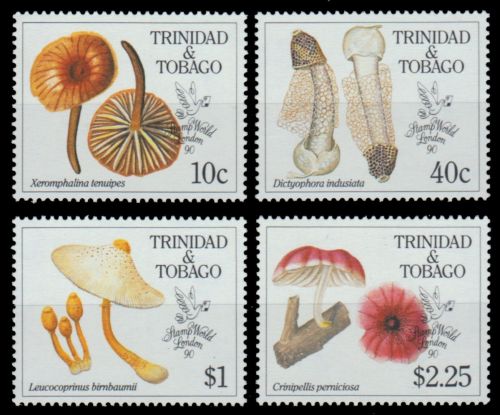 Trinidad & Tobago 1990 - Mi-Nr. 592-595 ** - MNH - Pilze / Mushrooms