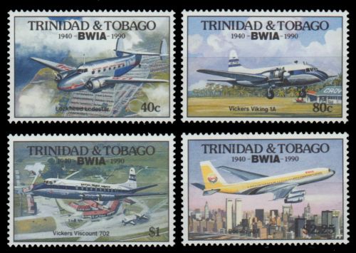 Trinidad & Tobago 1990 - Mi-Nr. 604-607 ** - MNH - Flugzeuge / Airplanes