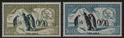 TAAF 1956 - Mi-Nr. 8-9 ** - MNH - Pinguine / Penguins (V)