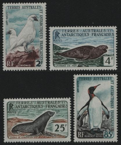 TAAF 1960 - Mi-Nr. 19-22 ** - MNH - Vögel / Birds - Robben / Seals (III)