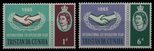 Tristan da Cunha 1965 - Mi-Nr. 90-91 ** - MNH - Internationale Zusammenarbeit
