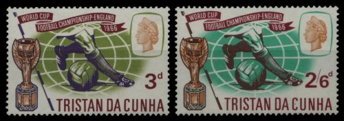 Tristan da Cunha 1966 - Mi-Nr. 100-101 ** - MNH - Fußball / Soccer