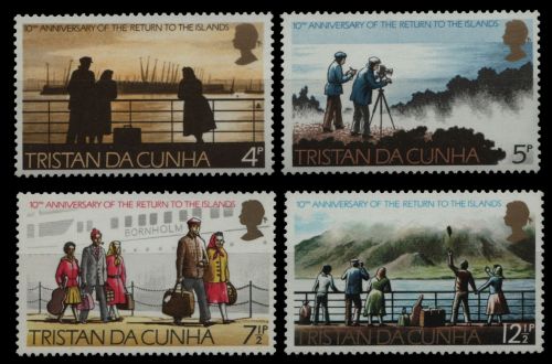 Tristan da Cunha 1973 - Mi-Nr. 185-188 ** - MNH - Rückkehr zur Insel