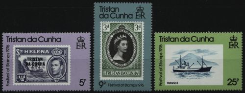 Tristan da Cunha 1976 - Mi-Nr. 206-208 A ** - MNH - Marke auf Marke