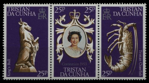 Tristan da Cunha 1978 - Mi-Nr. 238-240 ** - MNH - 25. Jahrestag der Krönung