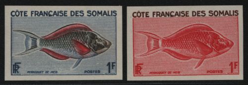Französische Somaliküste 1959 - Mi-Nr. 320 ** - MNH - Fische - Farbproben (I)