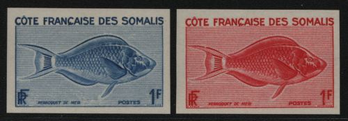 Französische Somaliküste 1959 - Mi-Nr. 320 ** - MNH - Fische - Farbproben (II)