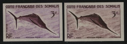 Französische Somaliküste 1959 - Mi-Nr. 322 ** - MNH - Fische - Farbproben (I)