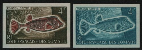 Französische Somaliküste 1959 - Mi-Nr. 323 ** - MNH - Fische - Farbproben (I)