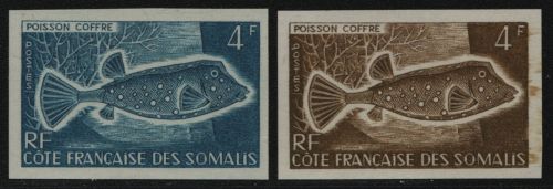 Französische Somaliküste 1959 - Mi-Nr. 323 ** - MNH - Fische - Farbproben (II)