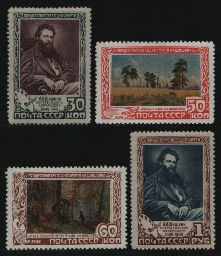 Russia / Sowjetunion 1948 - Mi-Nr. 1220-1223 * - MH - Schischkin (II)