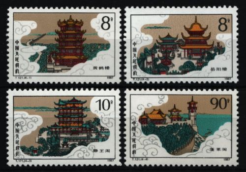 China VR 1987 - Mi-Nr. 2144-2147 ** - MNH - Alte Gebäude