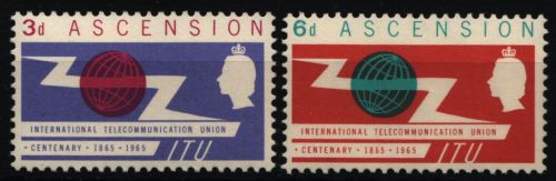 Ascension 1965 - Mi-Nr. 92-93 ** - MNH - ITU
