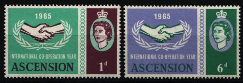 Ascension 1965 - Mi-Nr. 94-95 ** - MNH - Zusammenarbeit