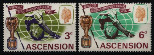 Ascension 1966 - Mi-Nr. 100-101 ** - MNH - Fußball / Soccer