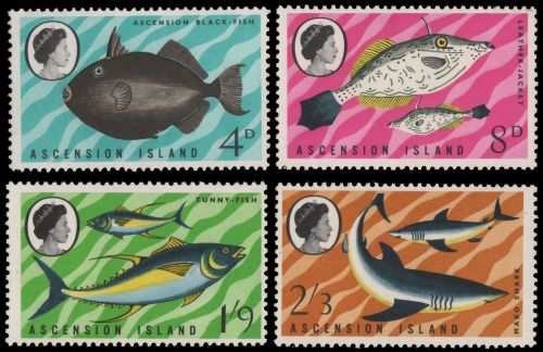 Ascension 1968 - Mi-Nr. 118-121 ** - MNH - Fische / Fish
