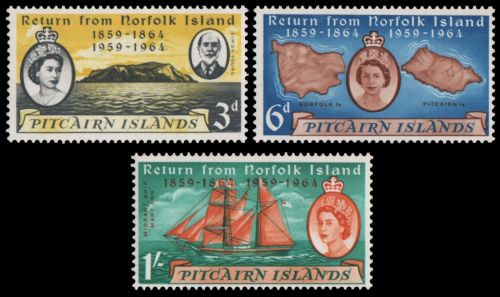 Pitcairn 1961 - Mi-Nr. 32-34 ** - MNH - Schiffe / Ships