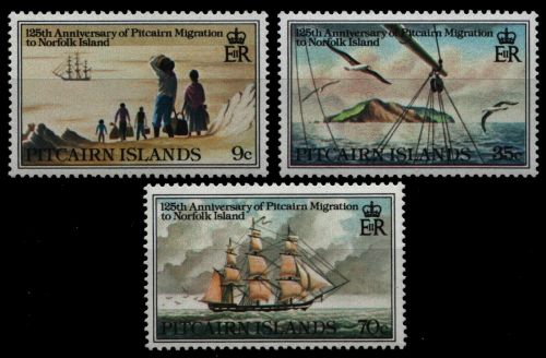 Pitcairn 1981 - Mi-Nr. 206-208 ** - MNH - Ansiedlung auf Norfolk