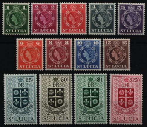 St. Lucia 1953 - Mi-Nr. 146-158 * - MH - Queen Elizabeth II