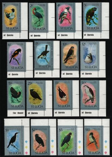 St. Lucia 1976 - Mi-Nr. 380-395 ** - MNH - Vögel / Birds (I)