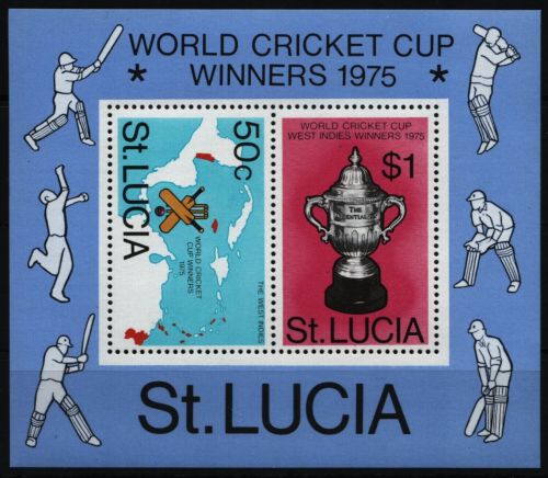 St. Lucia 1976 - Mi-Nr. Block 9 ** - MNH - Kricket WM