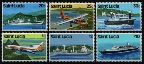 St. Lucia 1984 - Mi-Nr. 505-513 Y ** - MNH - Flugzeuge & Schiffe