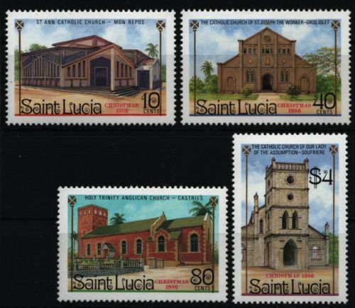 St. Lucia 1986 - Mi-Nr. 877-880 ** - MNH - Weihnachten / X-mas