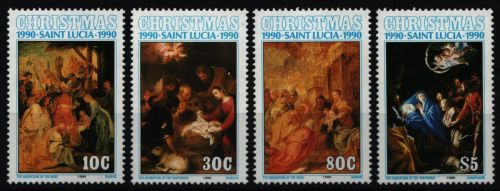 St. Lucia 1990 - Mi-Nr. 982-985 ** - MNH - Weihnachten / X-mas