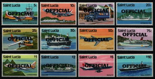 St. Lucia 1983 - Dienst - Mi-Nr. 1-12 ** - MNH - Transport