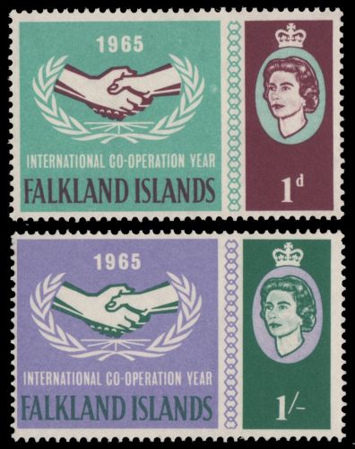Falkland 1965 - Mi-Nr. 151-152 ** - MNH - Zusammenarbeit