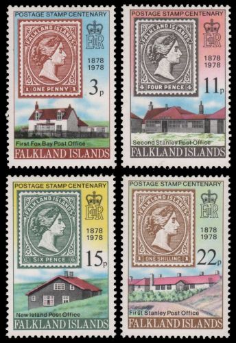 Falkland 1978 - Mi-Nr. 275-278 ** - MNH - Marke auf Marke