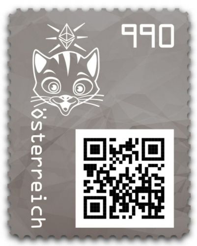 Österreich 2021 - Cryp stamp 3.1 - KATZE / CAT - SCHWARZ / BLACK - 6-stellig