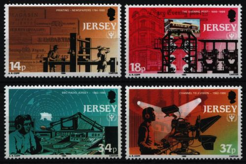 Jersey 1990 - Mi-Nr. 520-523 ** - MNH - Medien auf Jersey