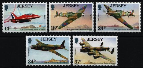 Jersey 1990 - Mi-Nr. 524-528 ** - MNH - Flugzeuge / Airplanes